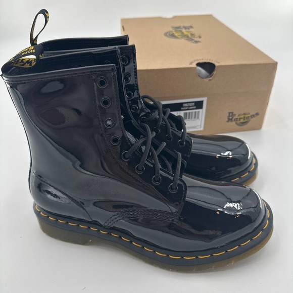 Dr. Martens 1460 Women's Patent Leather Lace Up Combat Boots 9 - Picture 11 of 14